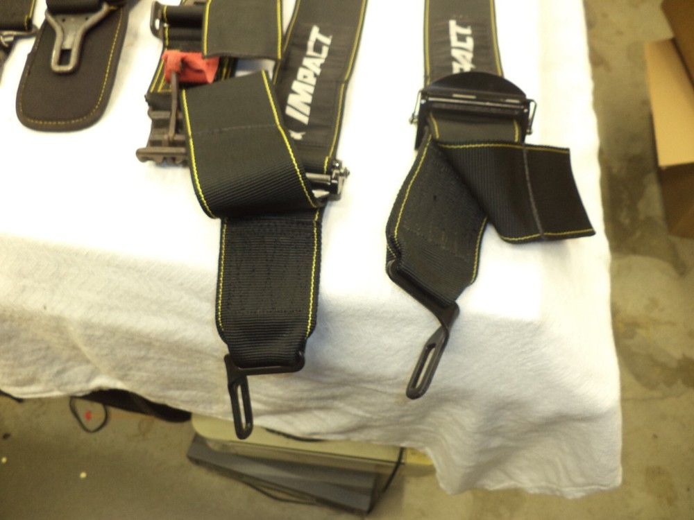 IMPACT RACING SEAT BELTS BLACK SILVER