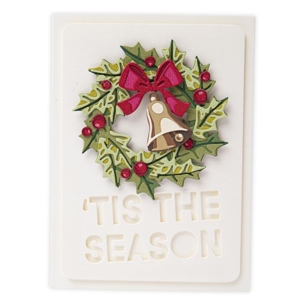 Tim Holtz "YULETIDE COLORIZE" Wreath Sizzix Thinlits Cutting Dies Holiday 2022