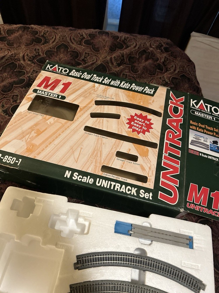 KATO Unitrack 20-850-1 N Scale M1 Basic Oval Track with Kato Power Pack TESTED
