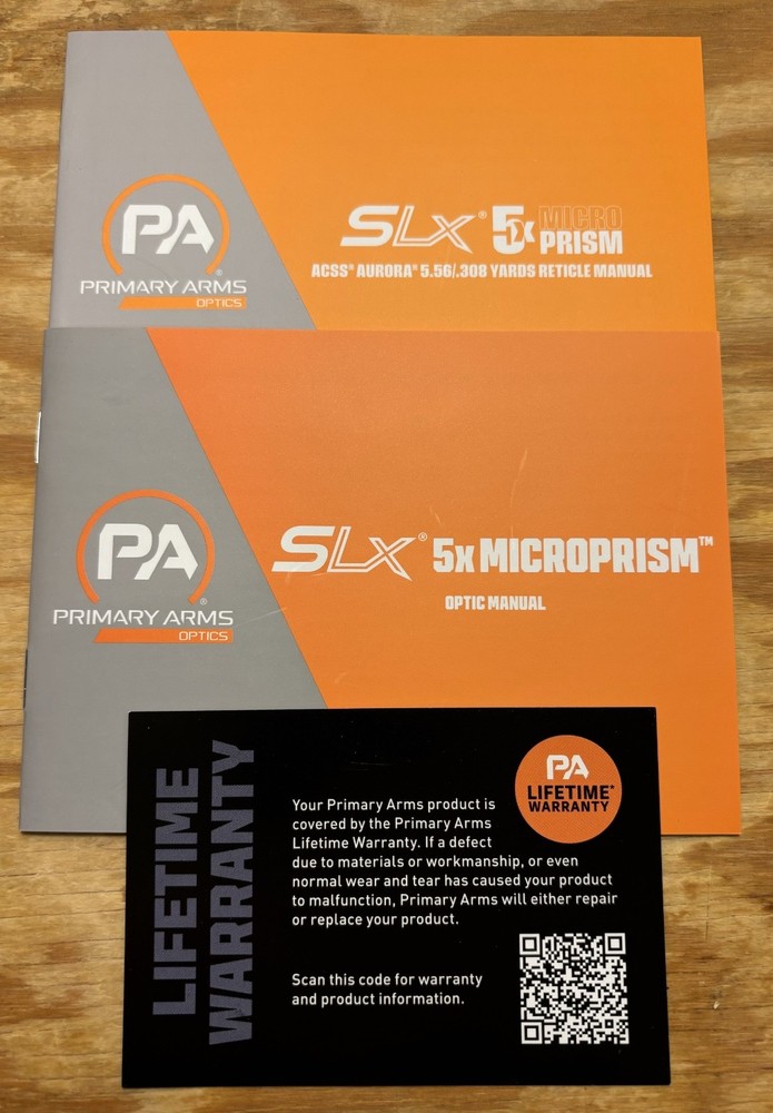 Primary Arms SLX 5x Micro Prism Scope