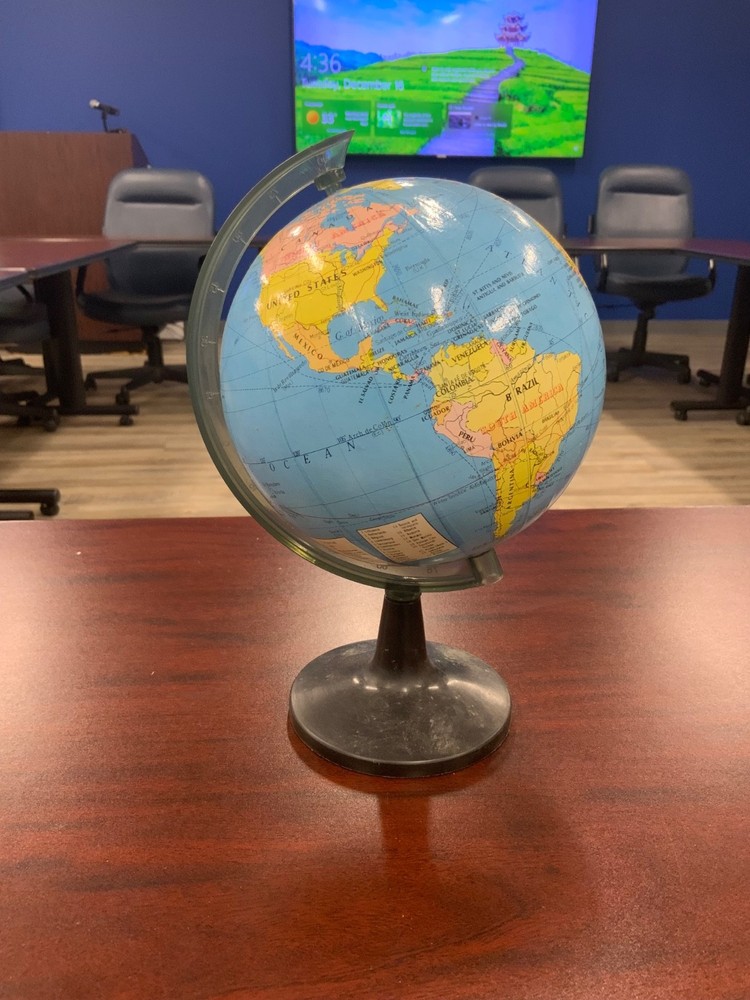 Small Lightweight Vintage Plastic Globe