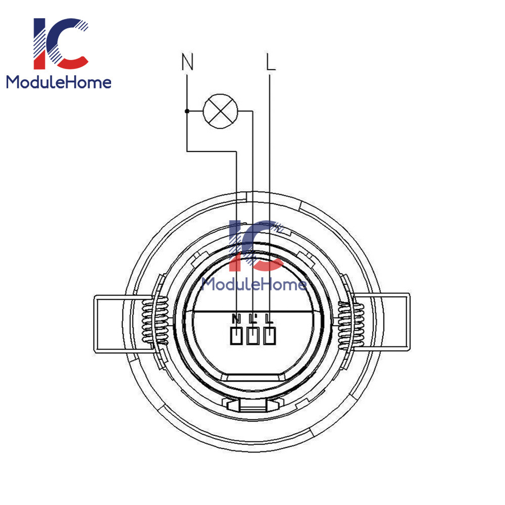 AC220-240V PIR Motion Sensor Detection Embedded Rotary 360° Motion Sensor-