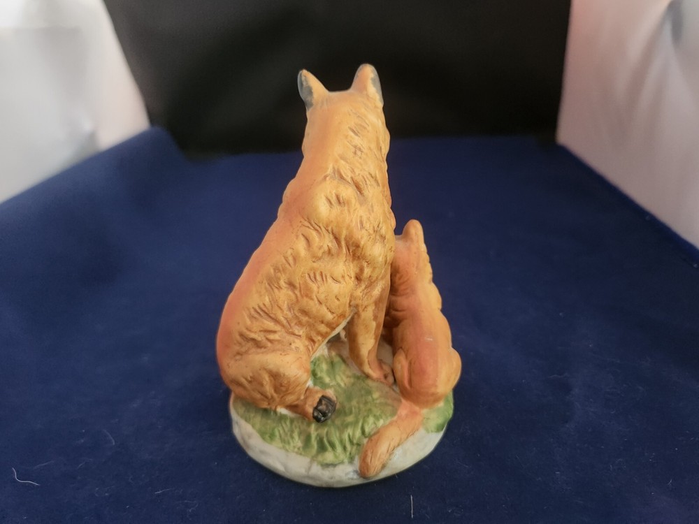 Vintage Fox And Kit Figurine