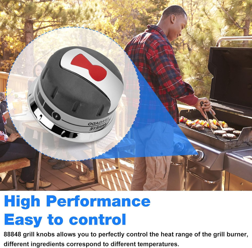 Grill Control Knobs Replacement for Weber 88848 Genesis 300 Series BBQ 2011-2016