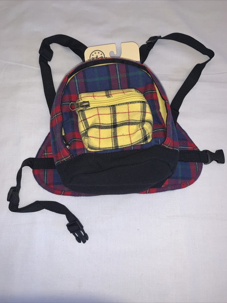 Bond & Co Backpack For Dogs 21.5-27 in Plaid. ( Tag Is Detached)