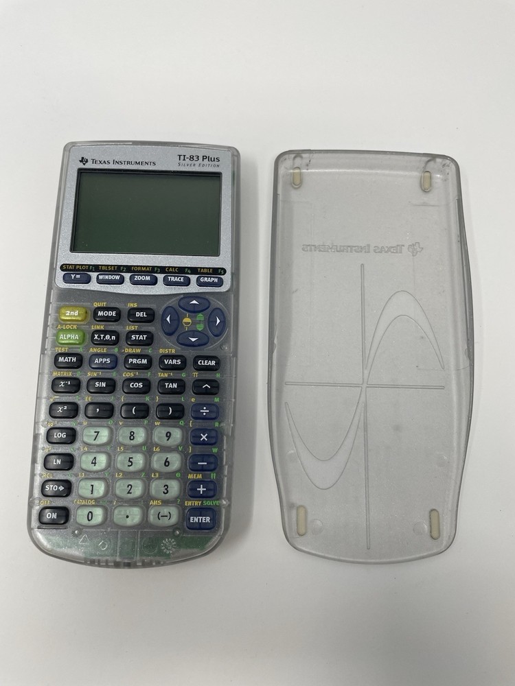 Texas Instruments TI83 Plus Silver Edition Graphing Calculator Tested-Works
