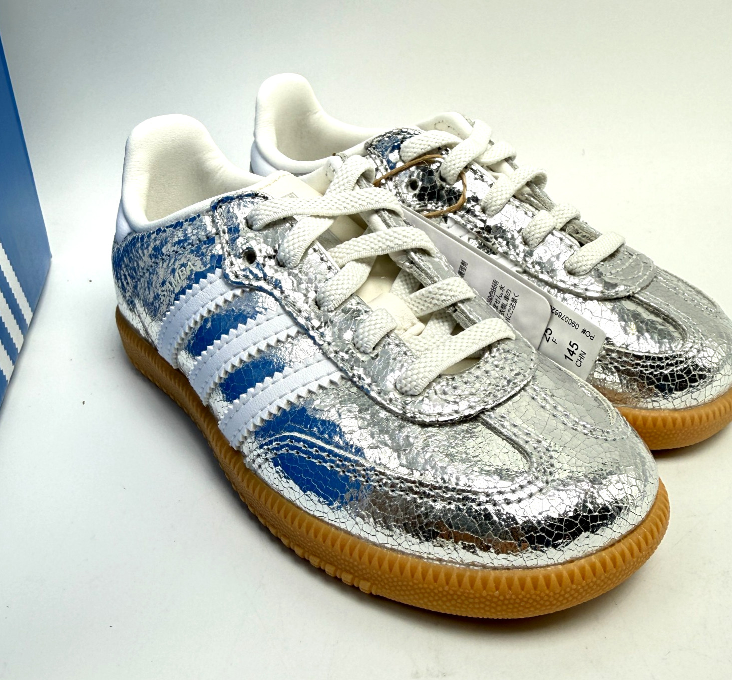 ADIDAS Samba OG EL I Silver JS2096 Toddler shoes 5-9K