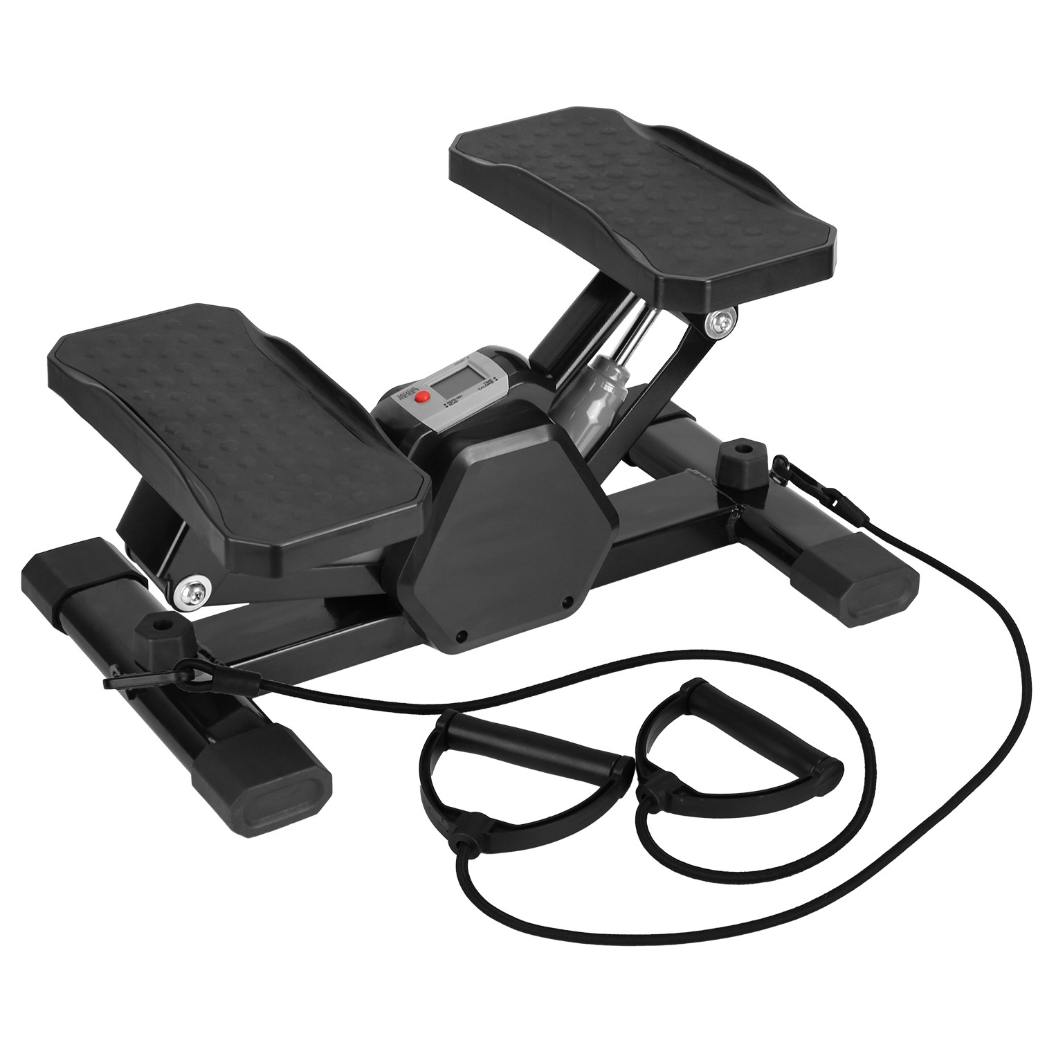 Mini Stepper Stair Stepper With Resistance Bands Quiet Workout Stepper With Digi
