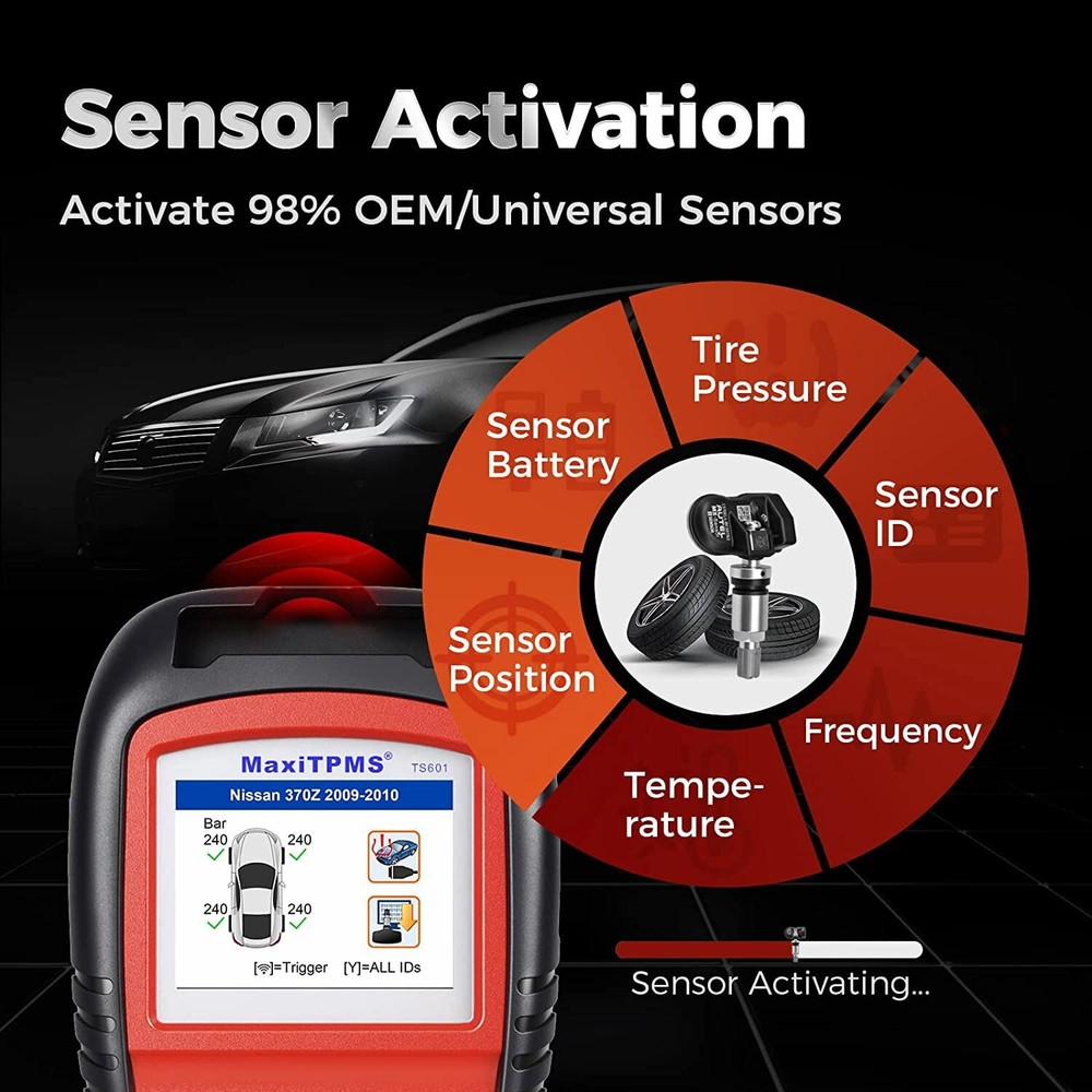 Autel MaxiTPMS TS601 OBD2 OBDII Scanner TPMS Tire Sensor Diagnostic Reset Tool
