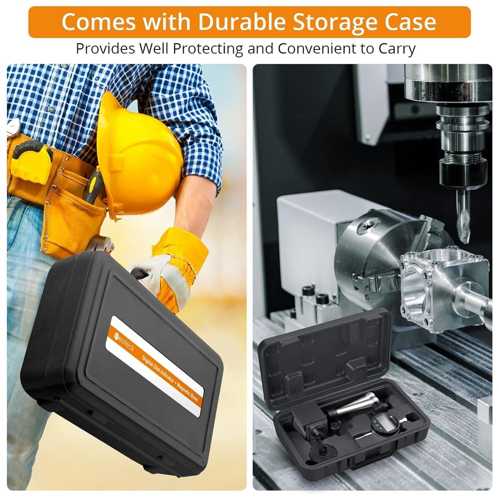 Universal Accurate Digital Dial Indicator - High Resolution - Magnetic Base