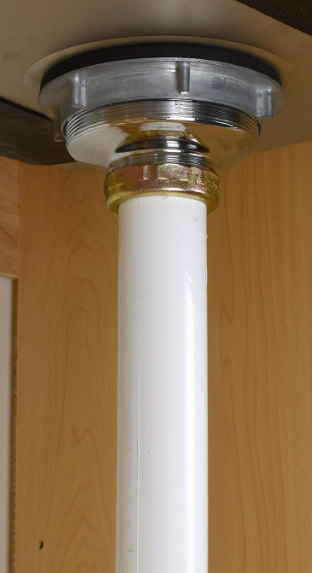 White Plastic Tubular 1-1/4-Inch by 8-Inch Flanged Sink Tailpiece