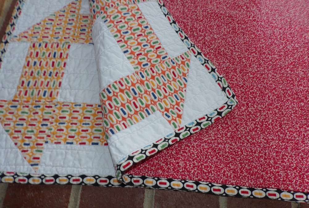 Handmade Small Multicolor Geometric Quilt