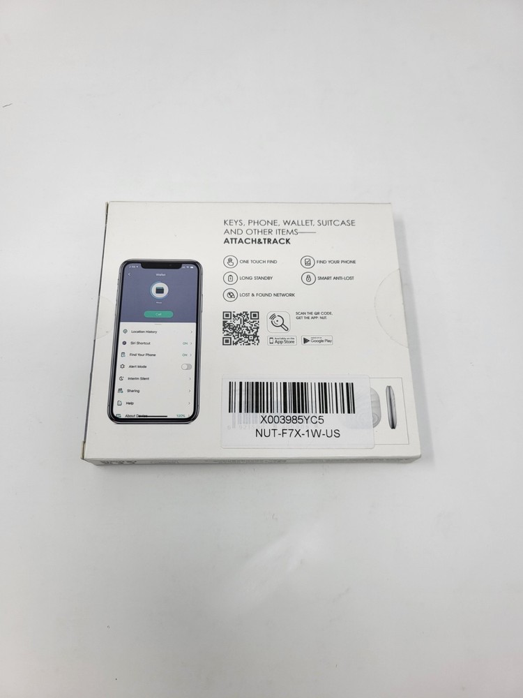 NUT FIND 3 SMART TRACKER IN White - NEW OPEN PACKAGE