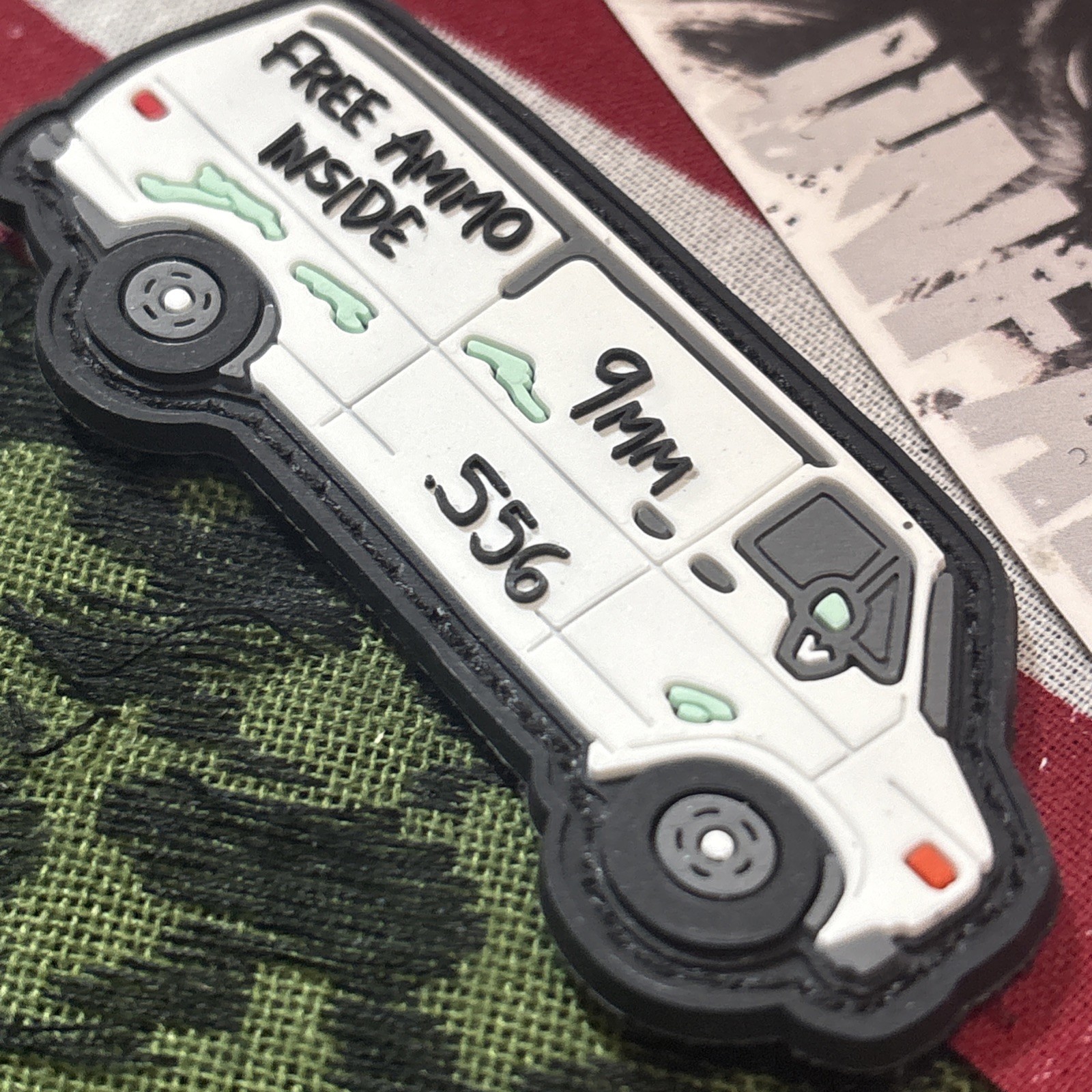 Free Ammo Inside Moral Tactical Hook And Loop Patch High Quality Rubber 3d