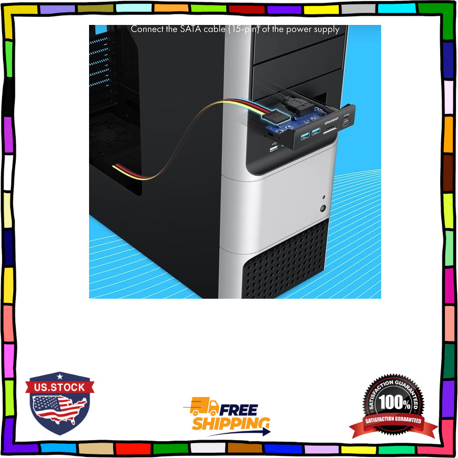 3.5 Inch Front Panel USB C Hub, Sd/Microsd Internal Card Reader, 20Gbps USB 3.2