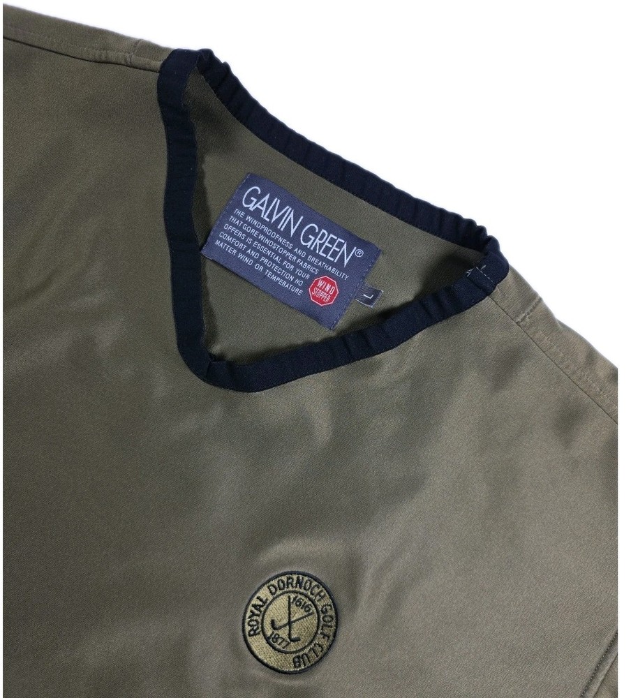 Galvin Green Windstopper Golf Pullover Men Size LARGE OLIVE GREEN