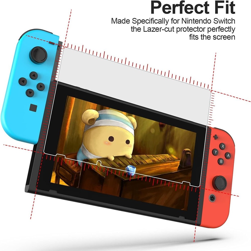 Para Nintendo Switch OLED 2021 Protector de Pantalla de Cristal templado 3Pack
