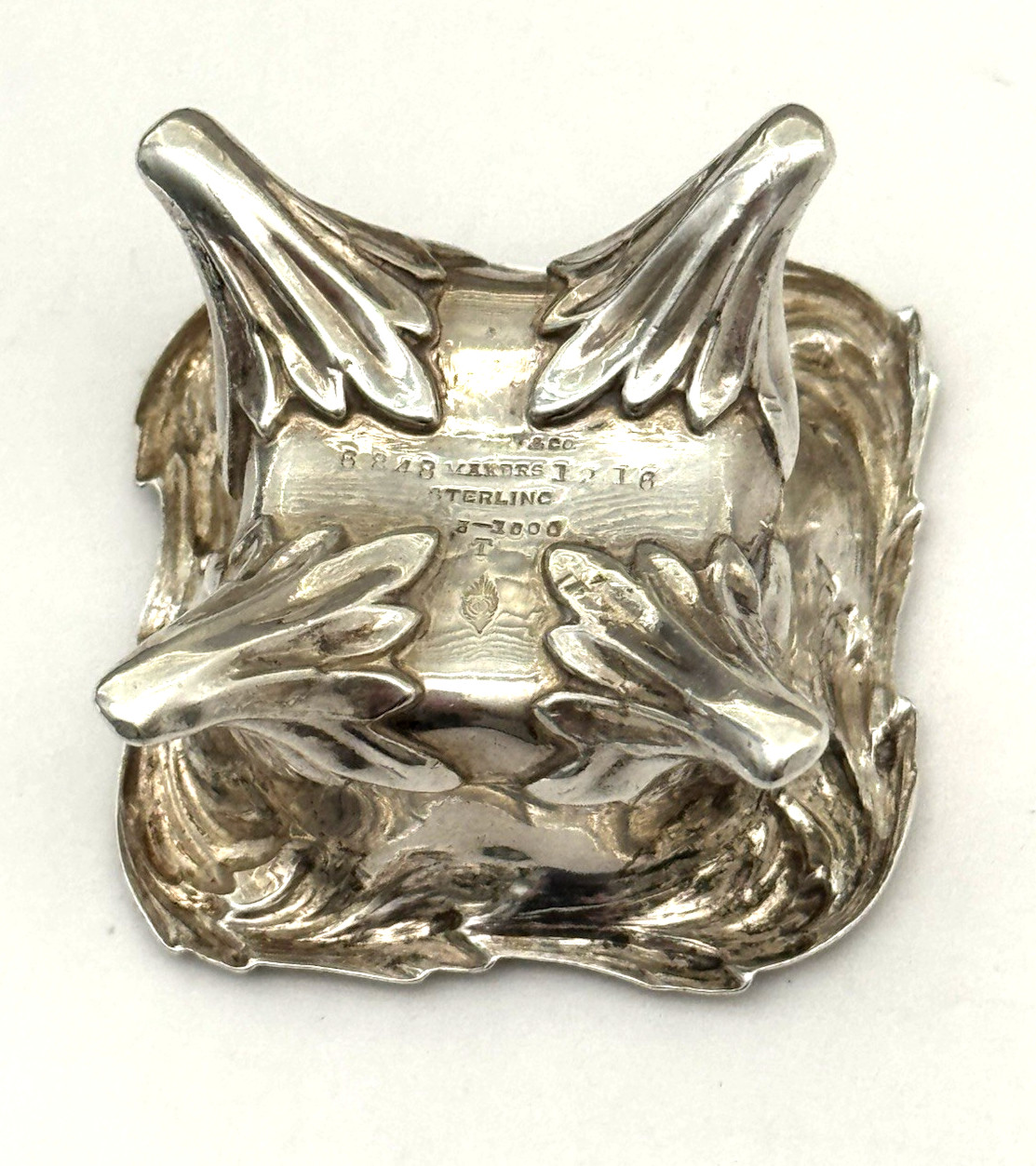 PARIS EXPOSITION Tiffany Chrysanthemum Sterling Silver OPEN SALT