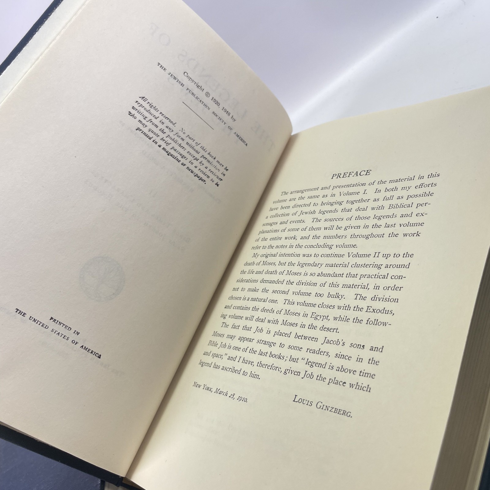 The Legends of the Jews 1-6 Volume HARDCOVER SET Ginzberg (Missing 7) *Read