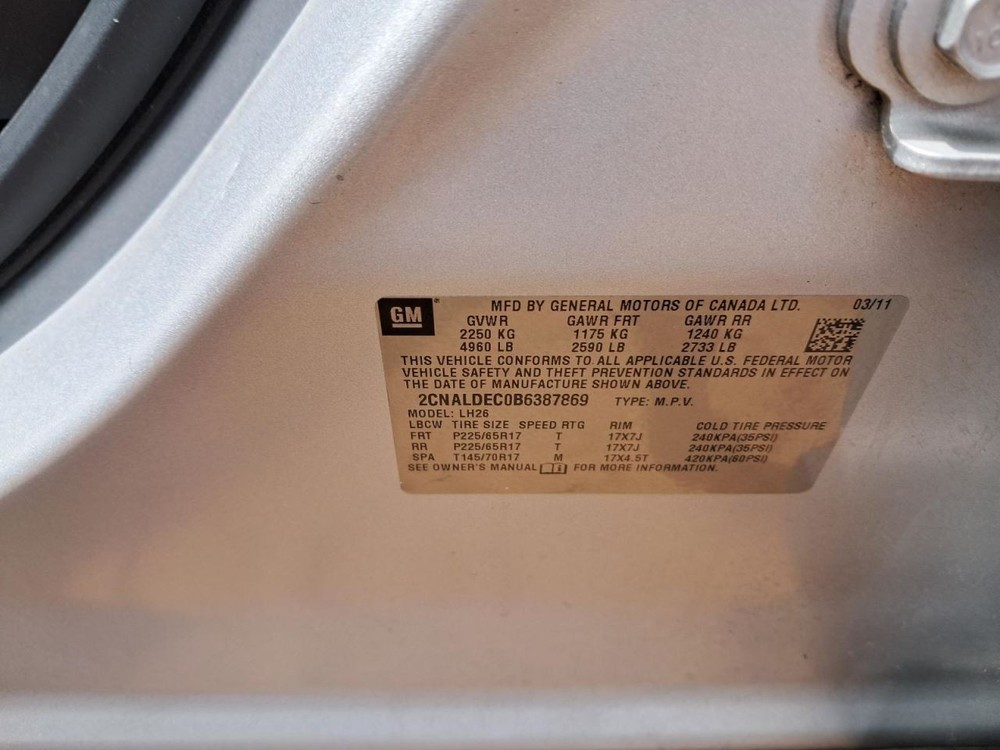 Speedometer MPH Fits 11 EQUINOX 4744691