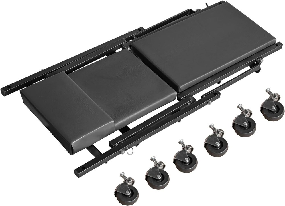 36" Foldable Automotive Creeper and Stool Combo for Comfortable Auto Repairs