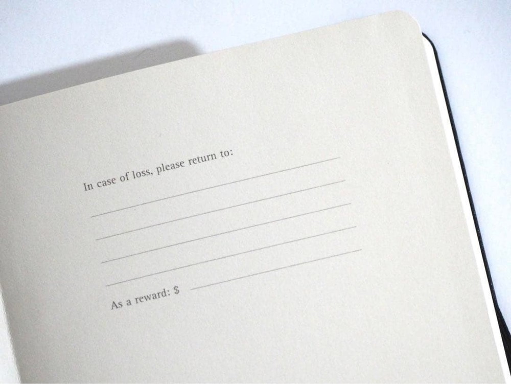 Opened and MOLESKINE plain notebook 1 book