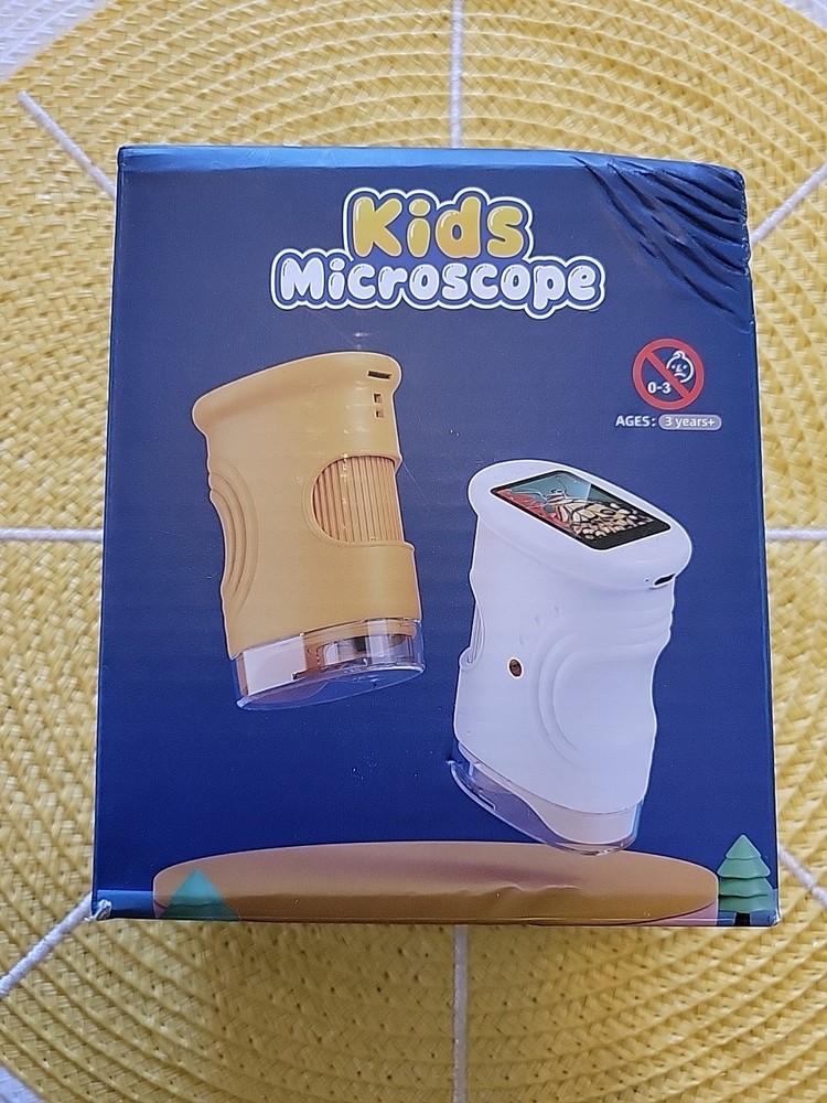 Kids Microscope, 1000X Portable Mini Pocket Microscope with 2.0″ IPS Screen & 8