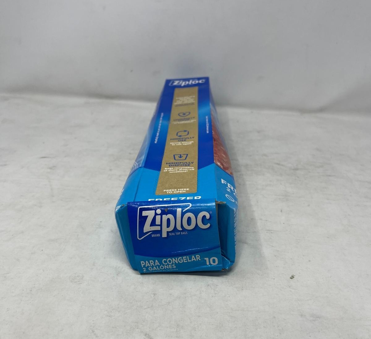 3 Pack - Ziploc 2 Gallon Freezer Bags, 10 Count (13" x 15") **Damaged Open Box**