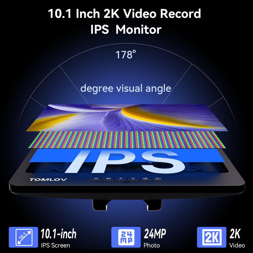 TOMLOV 10\" Digital Soldering Microscope 2000x Coin Microscope Flexibility Stand