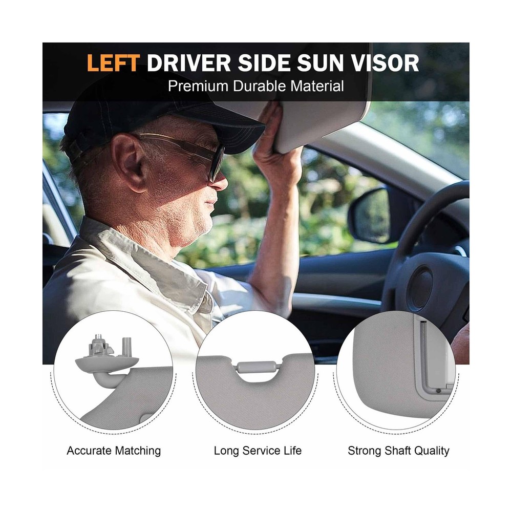 Driver Left Side Sun Visor Without Light Compatible with Honda ... FAST USA SHIP