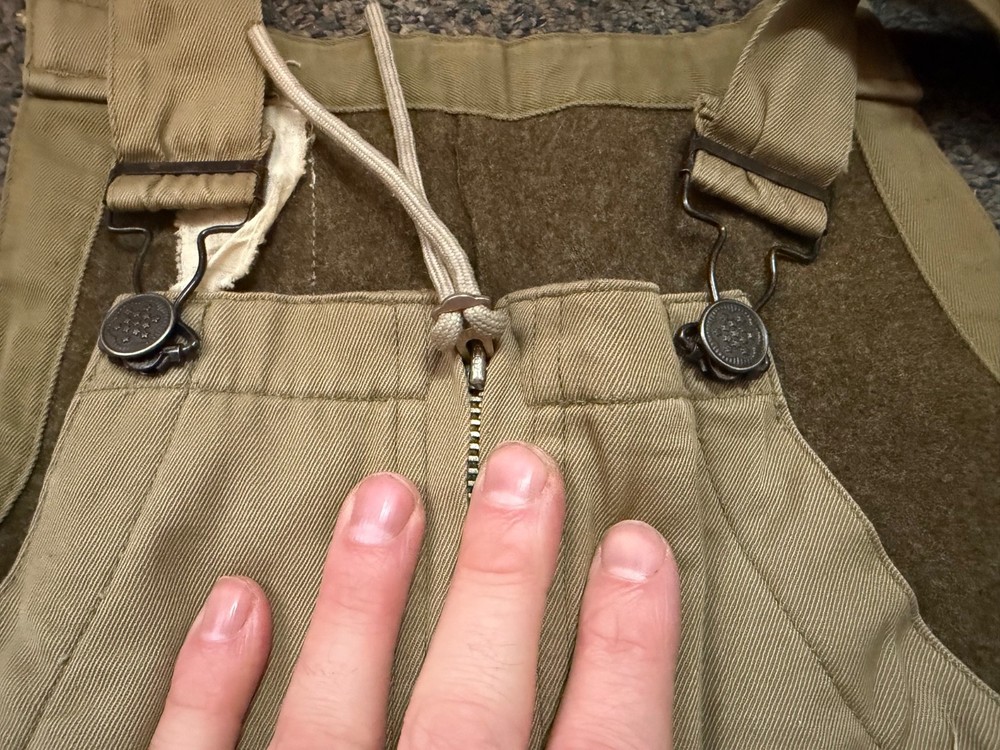 ORIGINAL WWII US ARMY TANKER TANK BIB OVERALLS COVERALLS-SMALL