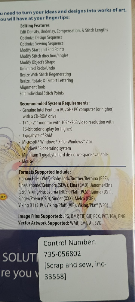 Floriani - Total Control "U" Professional Embroidery Software