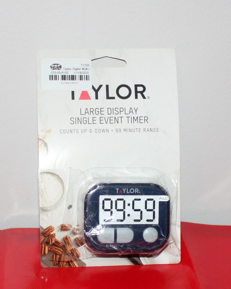 Taylor Multi Purpose Timer  With Min and Sec - AAA Battery Included - New