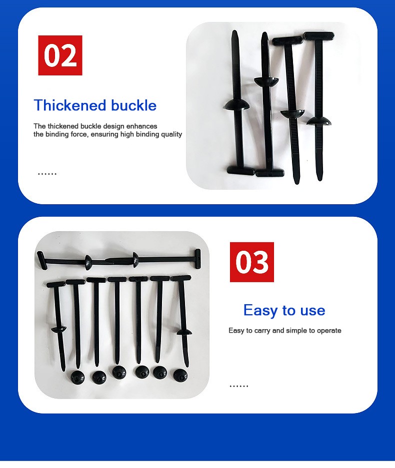 100PCS Reinforced through-bolt cable ties securing trunk fender mudguards Fixed