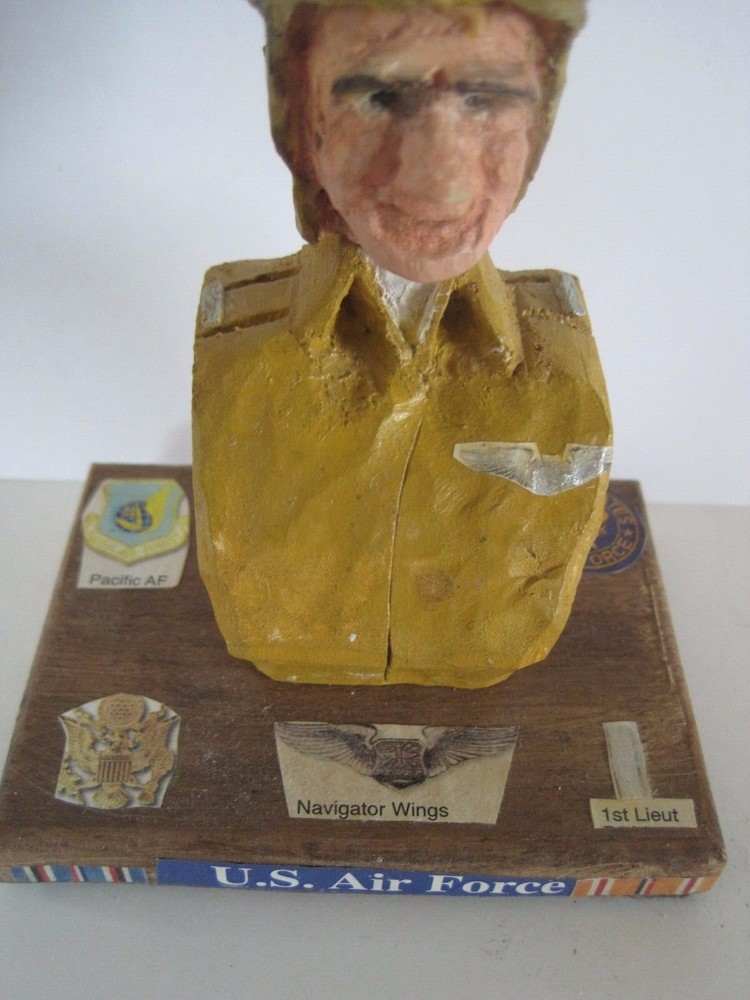 USAF Carved Bust By Russ Schonack