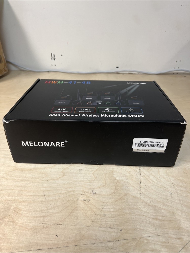 4-Channel Wireless Microphone System,UHF Compact Cordless Mic Set