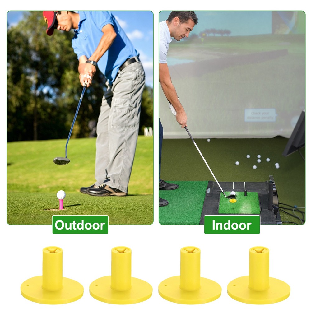 Rubber Golf Tee, 1.5Inch Golf Practice Tees Training Driving Range, Yellow