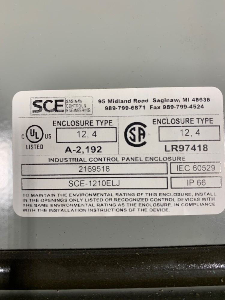 Schneider Electric Control Panel with power supply. Used