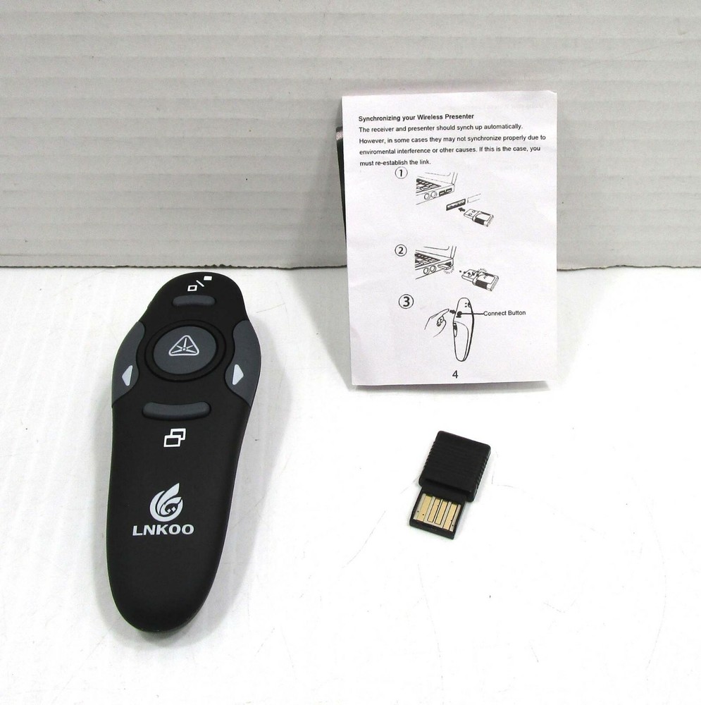LNK00 2.4 GHz USB Wireless Powerpoint Presenter Remote Control Laser Pointer
