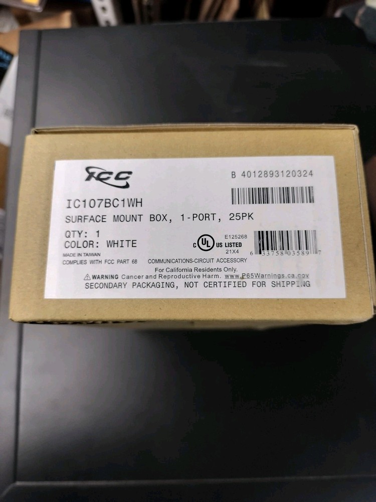Icc IC107BC1WH Surface Mount Box