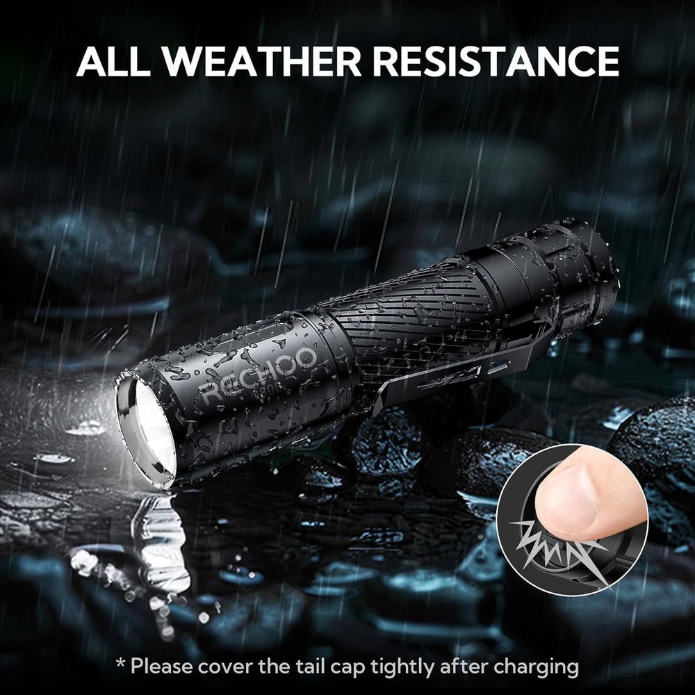 RECHOO G800 Rechargeable LED Flashlight New