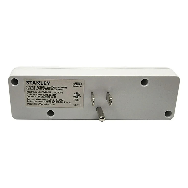 Stanley PlugMax ECO 3-Outlet Wall Adapter 30316 – 3-Pack | Lighted On/Off Switch