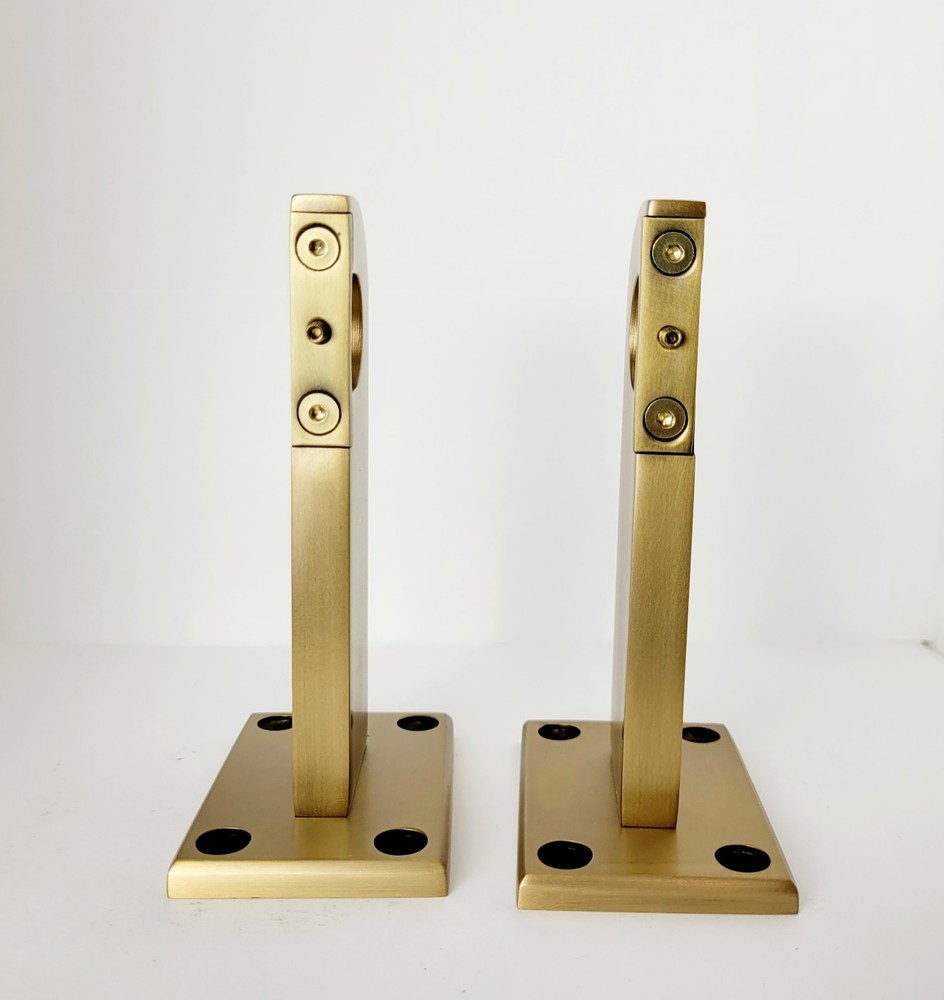 Restoration Hardware Bayonne Solid Brass End Brackets Small LBB Open Box