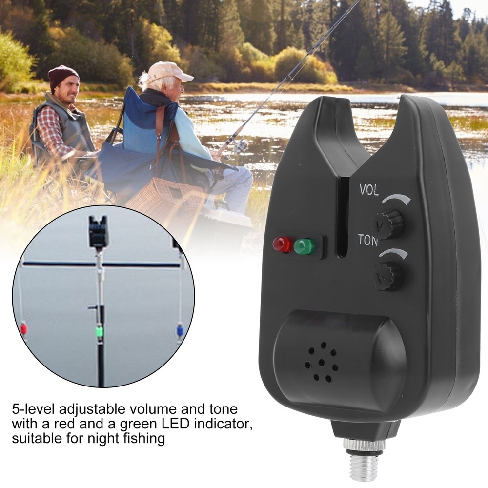 Fishing Bait Alarm LED Indicator Audible Visual Alarming Adjustable Volume For
