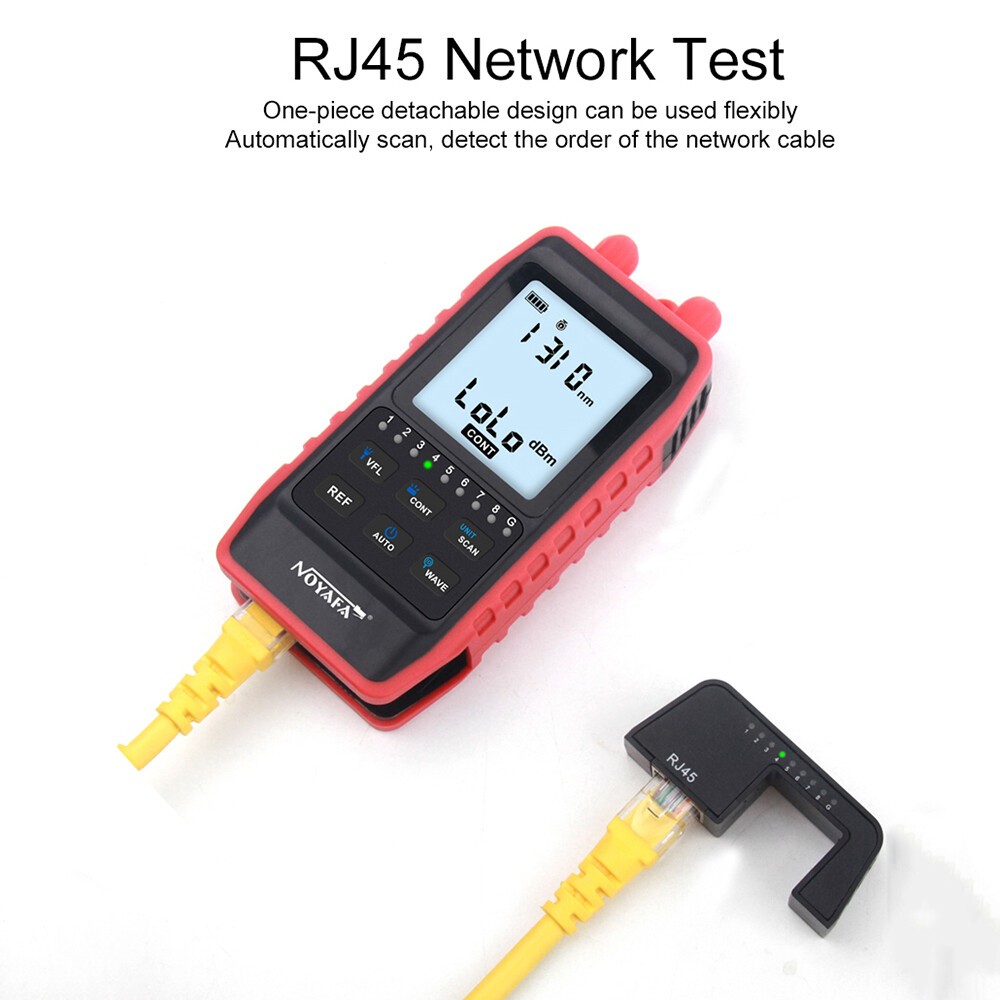 Fiber Optic Network Cable Tester Optical Power Meter Red Light Source Wavelength