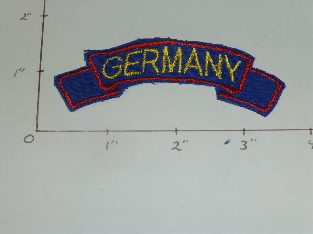 Germany tab gold letters red border on blue for USAEUR patch