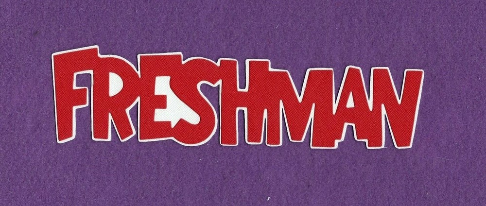 FRESHMAN School title die cuts scrapbook cards
