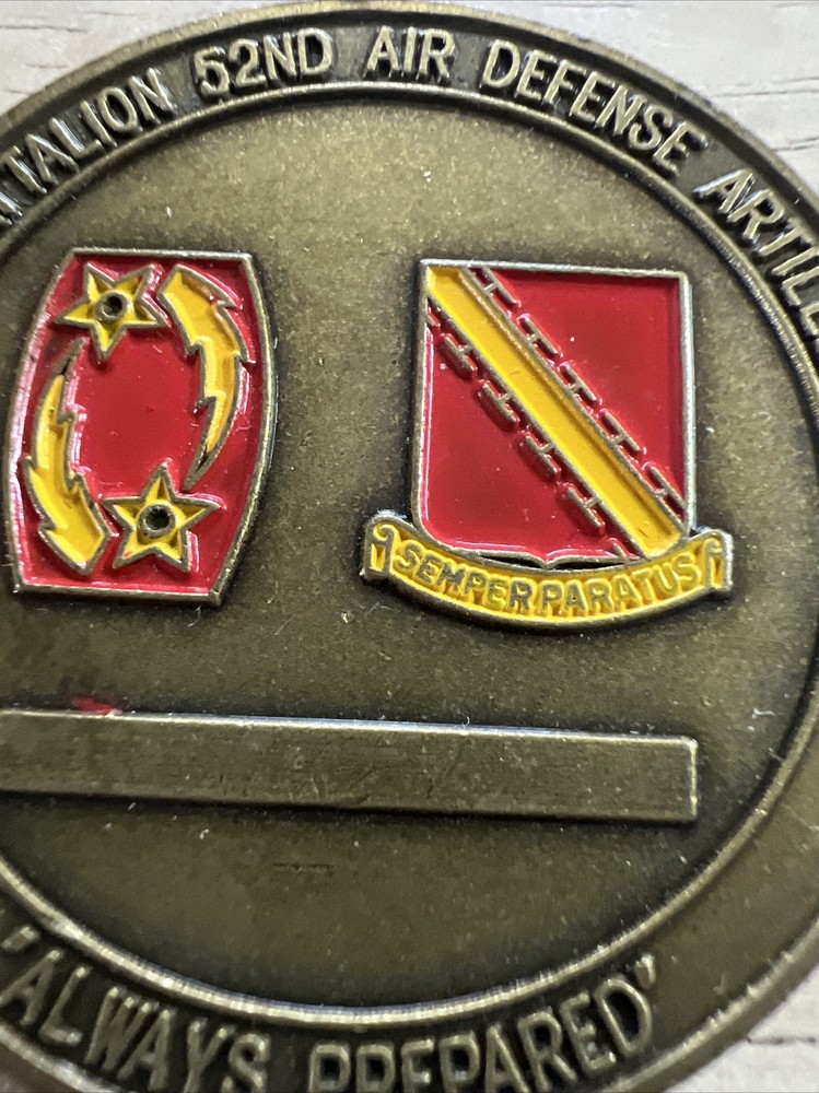 6th Battalion 52nd Air Defense Artillery Command Sergeant Major Challenge Coin