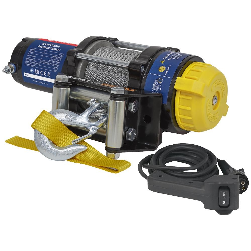 Sealey Recovery Winch 1135kg Pulling Capacity 12v