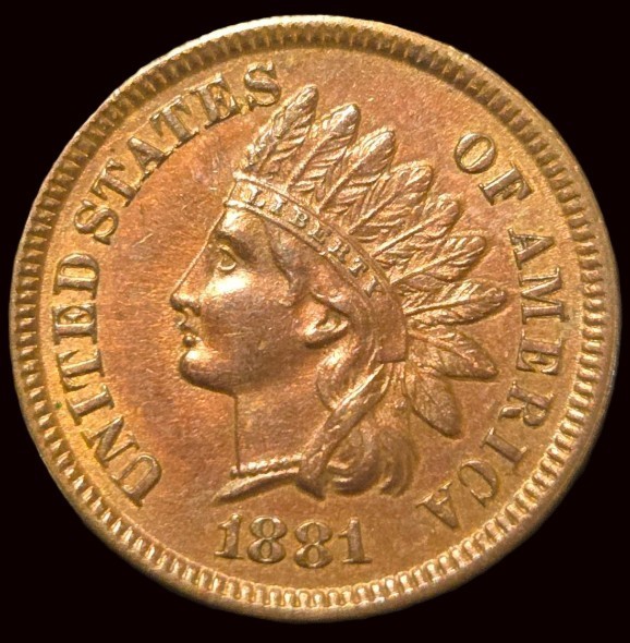 1881 Indian Head Cent - BEAUTIFUL RB Example - FREE SHIPPING